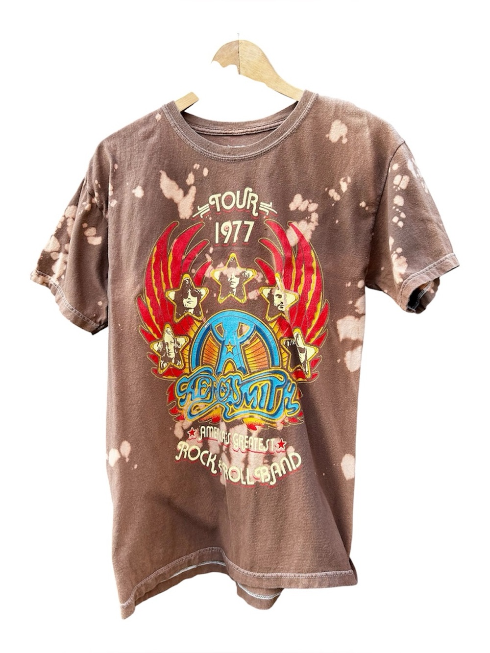 Retro Inspired Aerosmith Tie Dye 1977 Band T-Shirt